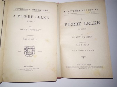 LOT 2 CARTI VECHI -A PIERRE LELKE-OHNET GYORGY - BUDAPESTA 1890 foto