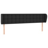 Cumpara ieftin Tablie de pat cu aripioare negru 163x23x78/88cm piele ecologica