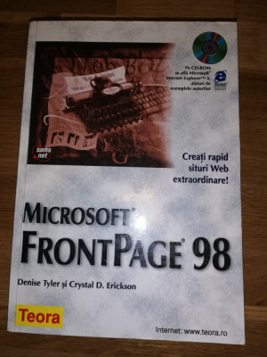 Microsoft Frontpage 98 cu CD - Denise Tyler, Crystal D Erickson foto