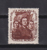 CONGRESUL MONDIAL AL FEMEILOR 1953 LP. 344 MNH, Nestampilat