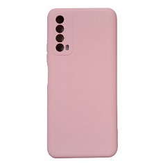 Husa silicon antisoc cu microfibra in interior Huawei P Smart 2021, Roz