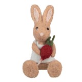 Cumpara ieftin Figurina Iepuras Paste textil multicolor 10x10x19 cm