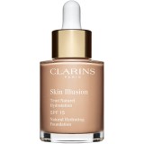 Clarins Skin Illusion Natural Hydrating Foundation makeup radiant cu hidratare SPF 15 culoare 107C Beige 30 ml
