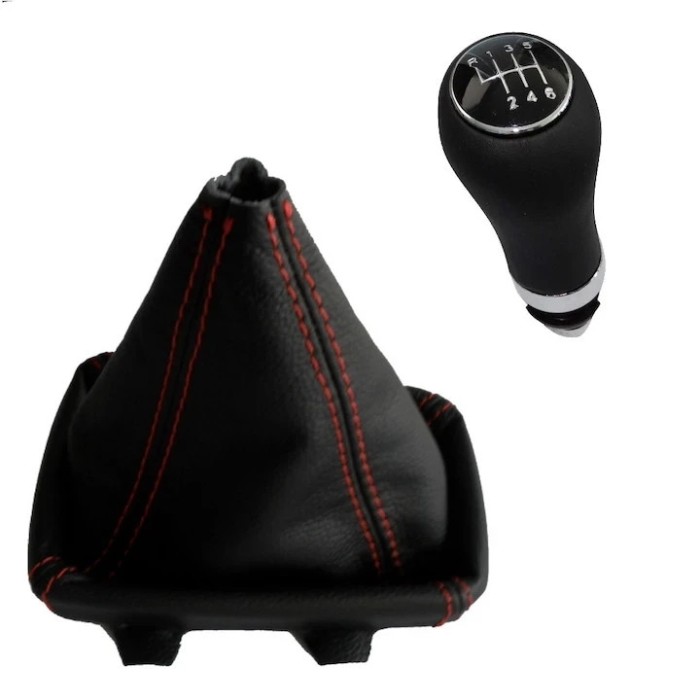 Nuca schimbator viteze, 6 viteze cu manson MARTI-NIK 15 pentru AUDI A4 B6 2000-2004, piele naturala, fara