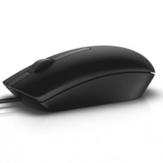 MOUSE DELL, PC sau NB, cu fir, USB, optic, 1000 dpi, butoane/scroll 3/1, negru,