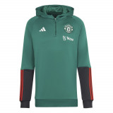 Manchester United hanorac de bărbați cu glugă Tiro green - S, Adidas