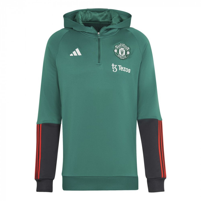 Manchester United hanorac de bărbați cu glugă Tiro green - XL