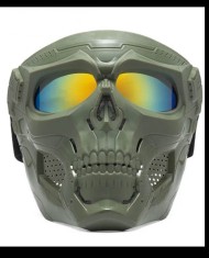 Masca protectie fata din plastic dur-moto-airsoft + ochelari