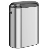 HOMCOM Coș de gunoi automat cu senzor cu infraroșu, 50 l, din oțel inoxidabil anti-amprentă, cu &icirc;nchidere amortizată, argintiu | Aosom Romania