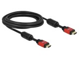 Cablu HDMI DELOCK 4K UHD 2160p 3m cu mufă dublă, cod 84334