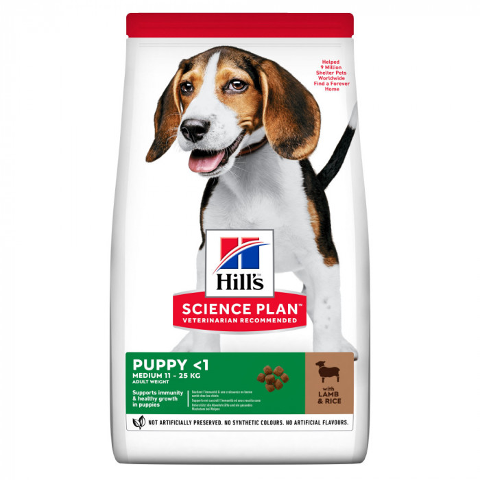 Hill&amp;#039;s Science Plan Canine Puppy Medium Lamb &amp;amp; Rice 18kg