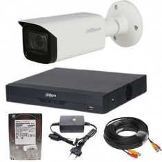 Kit supraveghere Dahua 1 camera 2MP color noaptea DVR 4 canale cu accesorii incluse HDD 1TB pentru vizualizarea numerelor de inmatriculare auto pana l foto