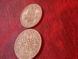 Set 2 monede: 1 One shilling + 2 shillings 1950, [poze], Europa