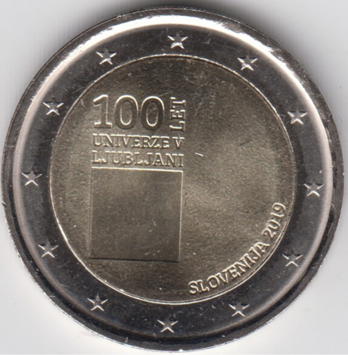 moneda 2 euro comemorativa SLOVENIA 2019, UNC