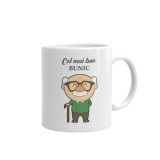 Cana alba Personalizata Cel mai bun bunic, INOVATIX&reg;. 330ml