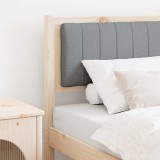 vidaXL Tăblie tapițată Maro 75 cm Lemn de pin masiv și stofă 879094