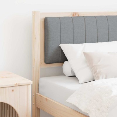 vidaXL Tăblie tapițată Maro 75 cm Lemn de pin masiv și stofă 879094 foto