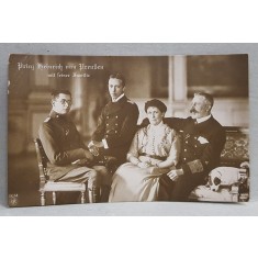 PRINTUL HEINRICH VON PREUSEN CU FAMILIA SA , CARTE POSTALA ILUSTRATA , MONOCROMA, PERIOADA INTERBELICA