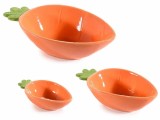 Cumpara ieftin Set 3 boluri Morcovi ceramica 19.5x11x5.5 cm, 15x8x4.5 cm, 10x5.5x3 cm