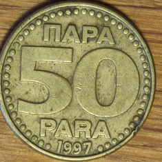Iugoslavia perioada Novi Dinar -moneda de colectie- 50 para 1997 - serie raruta!
