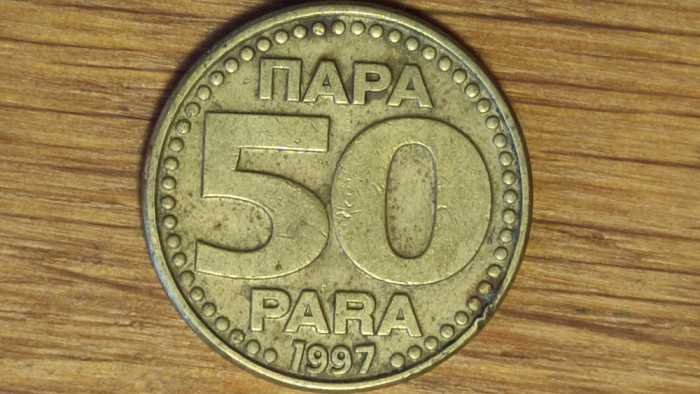 Iugoslavia perioada Novi Dinar -moneda de colectie- 50 para 1997 - serie raruta!