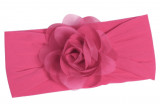 Bentiță decorativă de flori pentru fetiță Microfiber Fuchsia