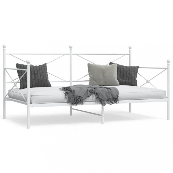 Gossi pat de zi fara saltea alb 107x203 cm otel