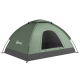 Outsunny Cort Iglu Camping 2 Persoane Ușă Fermoar Plasă Tantari Ferestre Geantă Transport Verde | Aosom Romania