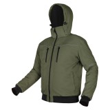 Jacheta izolata cu gluga verde, marimea S, pentru lucru si outdoor NEO TOOLS