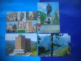 HOPCT LOT 2415 BAILE HERCULANE -JUD CARAS SEVERIN -4 CARTI POSTALE-CIRCULATE, Circulata, Printata, Caras-Severin