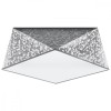 Lustră De Tavan Hexa Argint Pvc 2 Becuri Geometrică Modernă De Interior