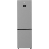 Combina frigorifica Beko B5RCNA406LXBW, 355 l, No Frost, HarvestFresh, AeroFlow, BioCycle, Clasa C, 203,5 cm, Metal Look