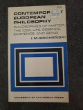 Contemporary european philosophy / I.M. Bochenski