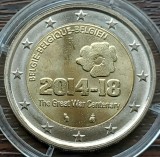 Moneda Belgia 2 Euro 2014, 100 Ani WW1, UNC