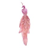 Cumpara ieftin Ornament brad Craciun Paun roz 30x7x10 cm
