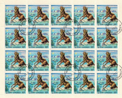 COMORE 1977 - Animale pe cale de disparitie / 6 coli complete (6 imagini) foto