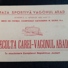 program Vagonul Arad - Recolta Carei