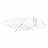 Cumpara ieftin Sera cu cadru din otel, alb, 80 m&sup2;, 16x5x2,3 m