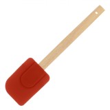 Spatulă Silicon, 25cm, M&acirc;ner Lemn, Culoare Roșie, Oem