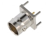 Conector BNC soclu mamă drept 75&Omega; THT pentru PCB