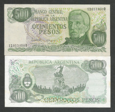 ARGENTINA 500 PESOS 1982 UNC [1] P-303c , necirculata foto