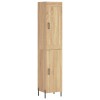 Dulap inalt, stejar sonoma, 34,5x34x180 cm, lemn prelucrat