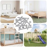 vidaXL Șuruburi pentru mobilă 12 pcs Argintiu M6 x 85 mm Oțel 864401