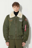 Alpha Industries geacă bomber Injector III Air Force bărbați, culoarea verde, de iarnă 198113.257