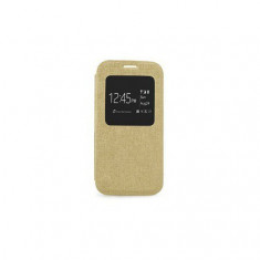 Husa Flip Carte S-View Etui Sam Galaxy S4 i9500 Gold