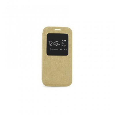 Husa Flip Carte S-View Etui Apple Iphone 5/5s Gold foto