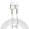 CABLU alimentare si date Baseus Cafule Metal, Fast Charging Data Cable pt. smartphone, USB la Lightning Iphone 2.4A, braided, 2m, alb &quot;CALJK-B02&quot; (tim