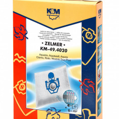 Sac aspirator pentru Zelmer, sintetic, 4 saci + 1 filtru, K&M