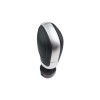 Nuca schimbator de viteze Emzone, Compatibil cu VW Golf/Passat/Tiguan, Piele/ABS, Negru/Argintiu