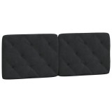 Cumpara ieftin Perna tablie de pat, negru, 120 cm, catifea